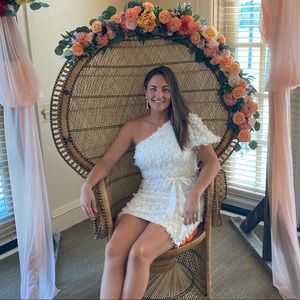 Adrianna Papell One Shoulder Floral Dress